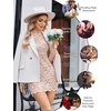 image:imageAvidlove Women Sexy Sheer Lace Bodycon Mini Dress Long Sleeve Mock Neck Cocktail Party Dresses See Through Lingerie OutfitChampagne