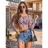 image:imageAvidlove Womens Mesh Tops Long Sleeve See Through Tee Shirt Crop Sheer Blouse Sexy Clubwear XS4XLAflag