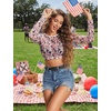 image:imageAvidlove Womens Mesh Tops Long Sleeve See Through Tee Shirt Crop Sheer Blouse Sexy Clubwear XS4XLAflag