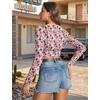 image:imageAvidlove Womens Mesh Tops Long Sleeve See Through Tee Shirt Crop Sheer Blouse Sexy Clubwear XS4XLAflag