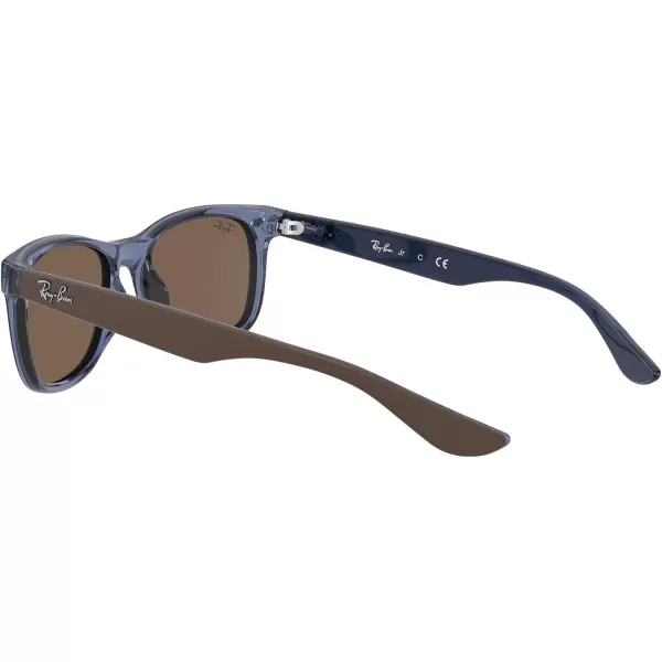 RayBan Junior RJ9052S New Wayfarer Square Sunglasses Transparent BlueDark Brown 48 mmRayBan Junior RJ9052S New Wayfarer Square Sunglasses Transparent BlueDark Brown 48 mm