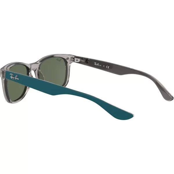 RayBan Junior RJ9052S New Wayfarer Square Sunglasses Transparent GreyDark Green 48 mmRayBan Junior RJ9052S New Wayfarer Square Sunglasses Transparent GreyDark Green 48 mm