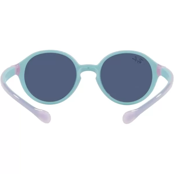 RayBan Junior RJ9075S Round Sunglasses Violet On Rubber Light BlueDark Blue 37 mmRayBan Junior RJ9075S Round Sunglasses Violet On Rubber Light BlueDark Blue 37 mm