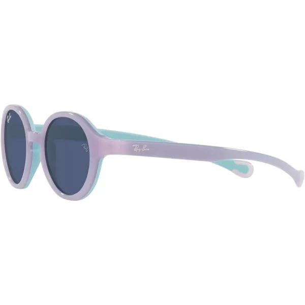 RayBan Junior RJ9075S Round Sunglasses Violet On Rubber Light BlueDark Blue 37 mmRayBan Junior RJ9075S Round Sunglasses Violet On Rubber Light BlueDark Blue 37 mm