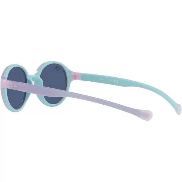 RayBan Junior RJ9075S Round Sunglasses Violet On Rubber Light BlueDark Blue 37 mmRayBan Junior RJ9075S Round Sunglasses Violet On Rubber Light BlueDark Blue 37 mm