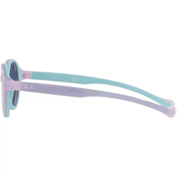 RayBan Junior RJ9075S Round Sunglasses Violet On Rubber Light BlueDark Blue 37 mmRayBan Junior RJ9075S Round Sunglasses Violet On Rubber Light BlueDark Blue 37 mm