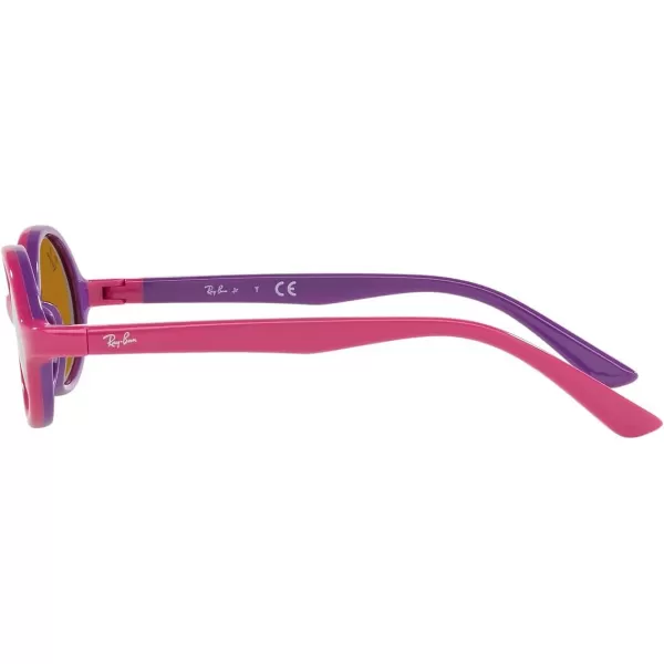 RayBan Kids Rj9145s Oval SunglassesFuchsia on Rubber VioletBrown