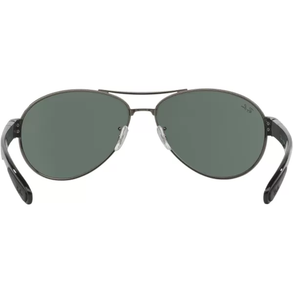 RayBan Mens RB3509 Oval SunglassesGunmetalDark Green