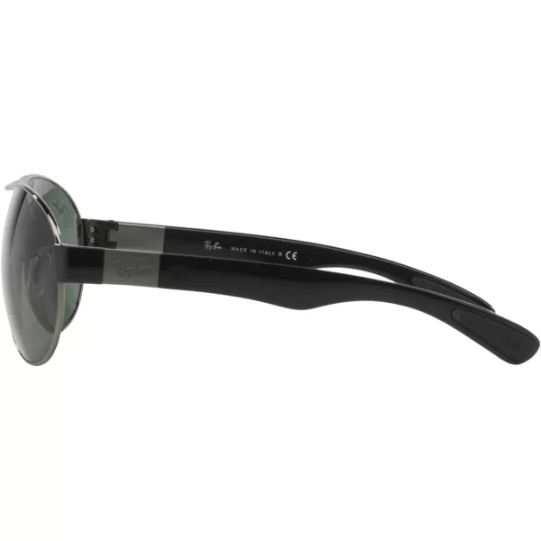 RayBan Mens RB3509 Oval SunglassesGunmetalDark Green