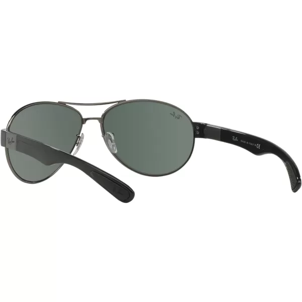 RayBan Mens RB3509 Oval SunglassesGunmetalDark Green
