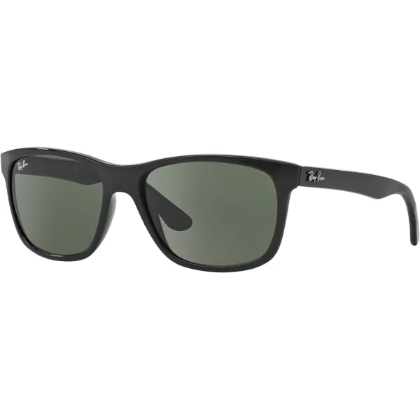 RayBan Mens RB4181 Square SunglassesBlackDark Green