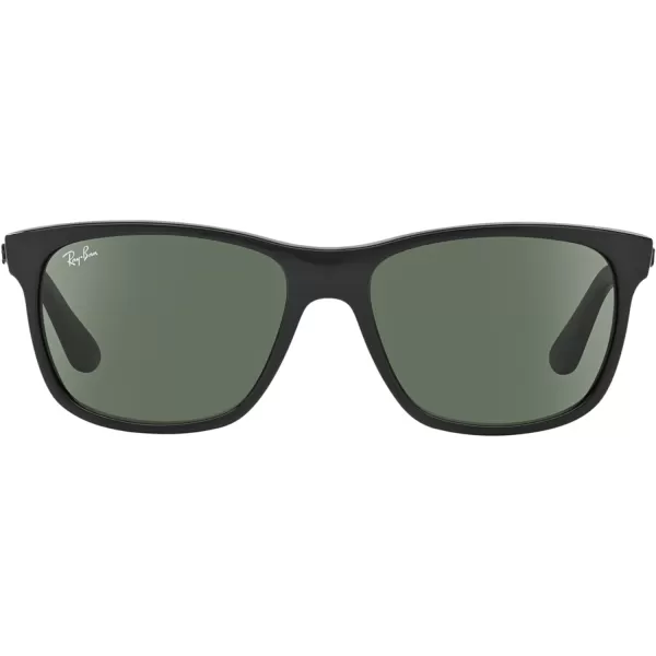 RayBan Mens RB4181 Square SunglassesBlackDark Green