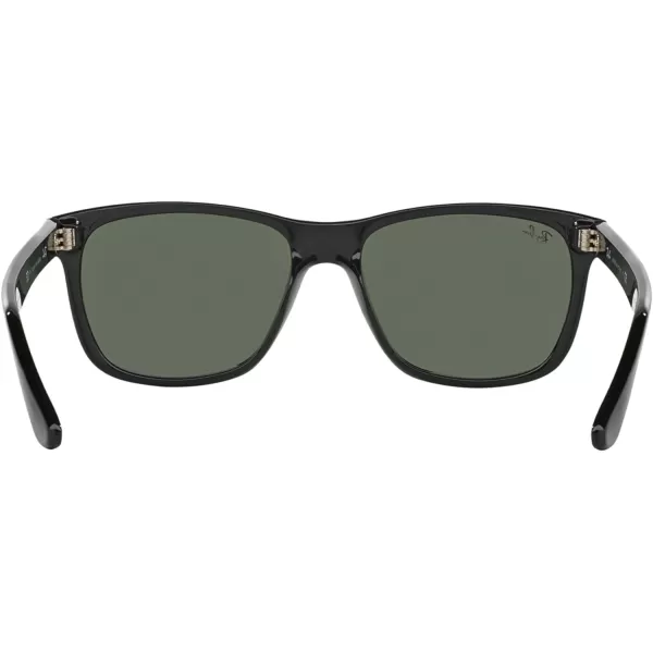RayBan Mens RB4181 Square SunglassesBlackDark Green