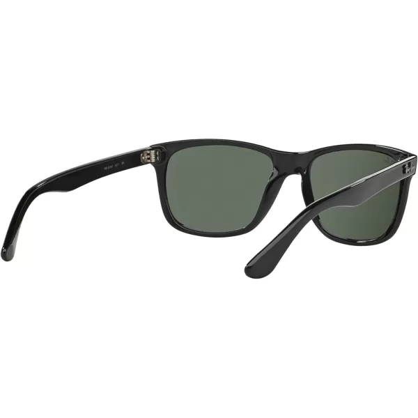 RayBan Mens RB4181 Square SunglassesBlackDark Green
