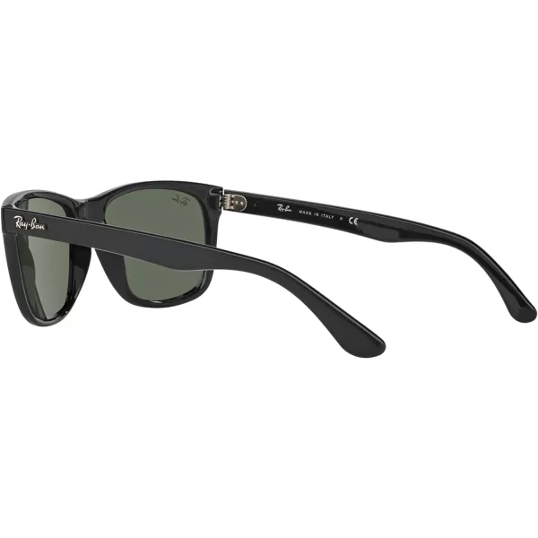 RayBan Mens RB4181 Square SunglassesBlackDark Green