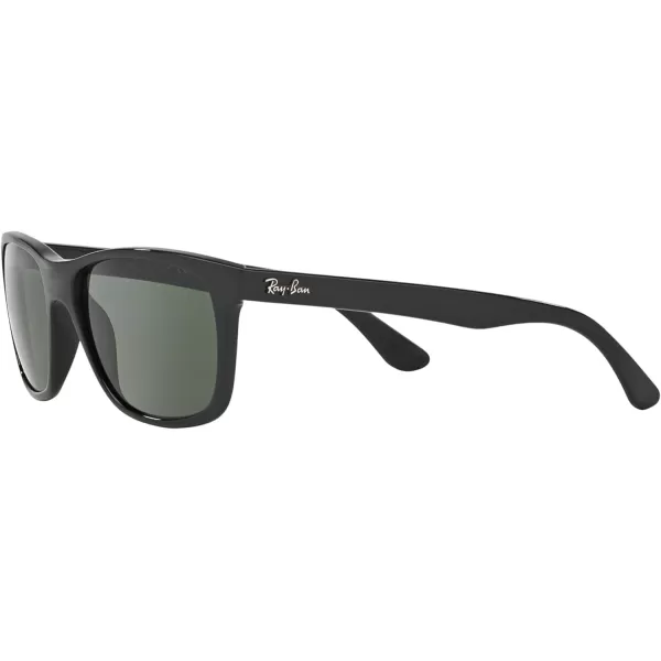 RayBan Mens RB4181 Square SunglassesBlackDark Green