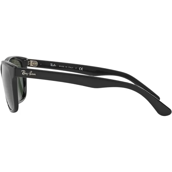 RayBan Mens RB4181 Square SunglassesBlackDark Green