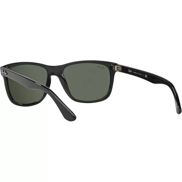 RayBan Mens RB4181 Square SunglassesBlackDark Green