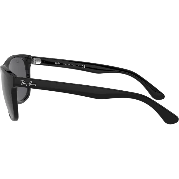 RayBan Mens RB4181 Square SunglassesBlackDark Grey