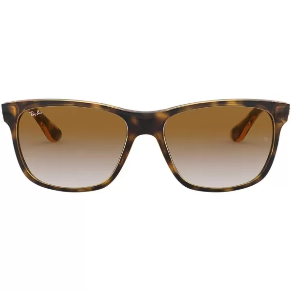 RayBan Mens RB4181 Square SunglassesLight HavanaClear Gradient Brown