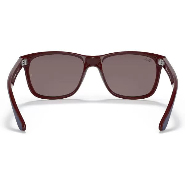 RayBan Mens RB4181 Square SunglassesMatte Blue on BrownViolet