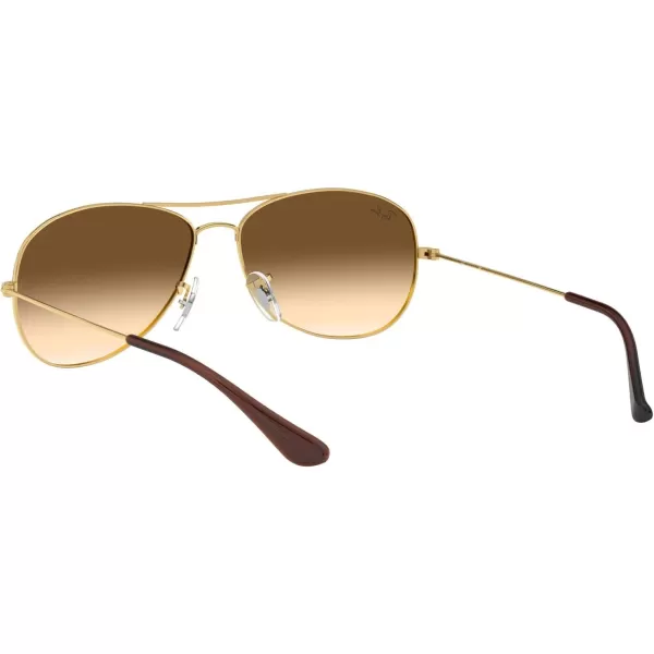 RayBan Mens Rb3362 Cockpit Aviator SunglassesGoldClear Gradient Brown