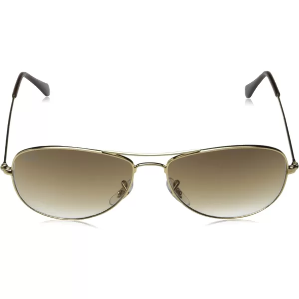 RayBan Mens Rb3362 Cockpit Aviator SunglassesGoldClear Gradient Brown