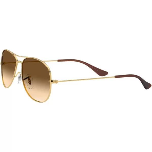 RayBan Mens Rb3362 Cockpit Aviator SunglassesGoldClear Gradient Brown