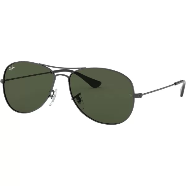 RayBan Mens Rb3362 Cockpit Aviator SunglassesGunmetalG15 Green