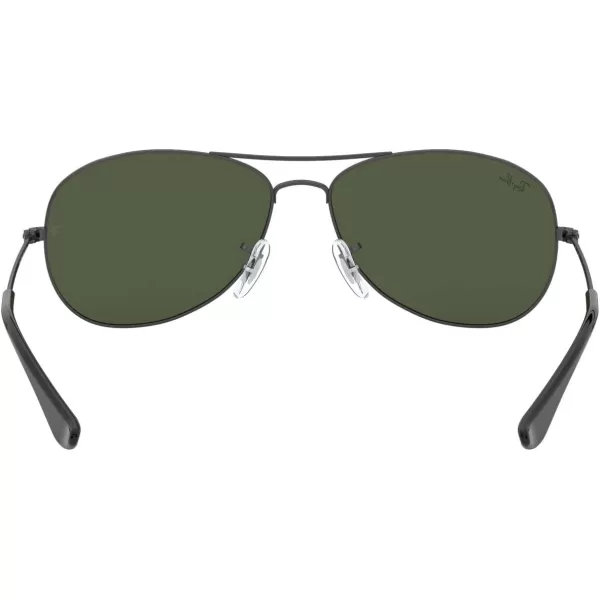 RayBan Mens Rb3362 Cockpit Aviator SunglassesGunmetalG15 Green