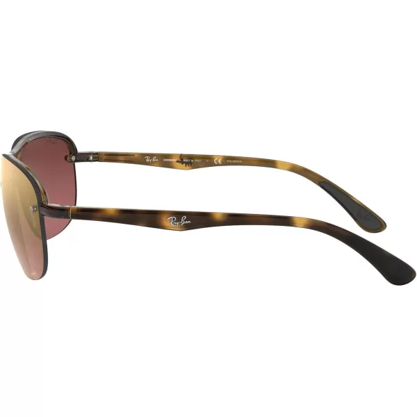 RayBan Mens Rb4275ch Chromance Square SunglassesLight HavanaPolarized Purple Mirrored Gold Gradient