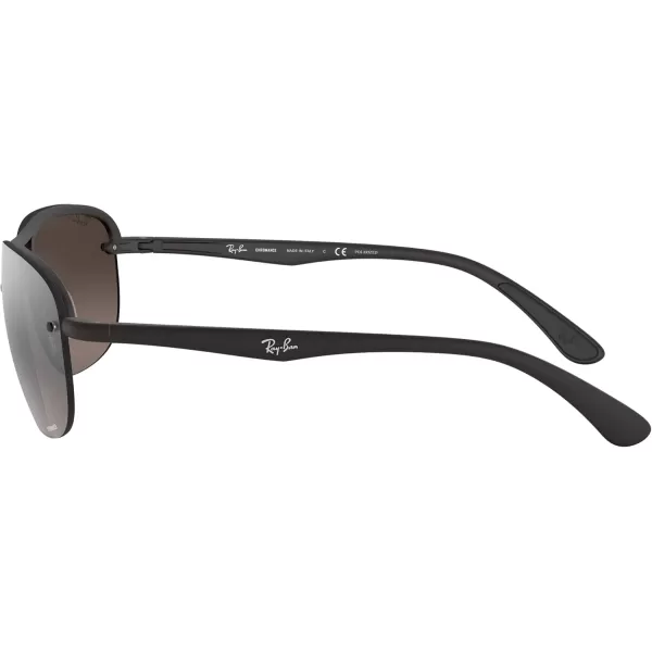 RayBan Mens Rb4275ch Chromance Square SunglassesMatte BlackPolarized Grey Mirrored Silver