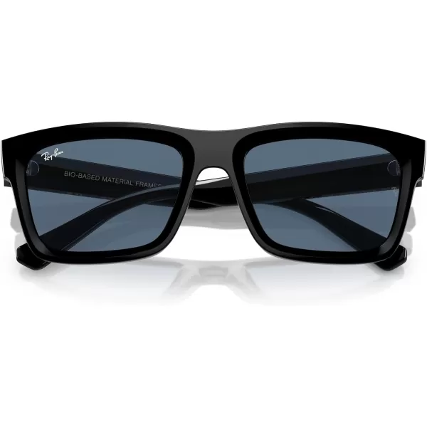 RayBan Mens Rb4396 Warren Rectangular SunglassesBlackDark Blue