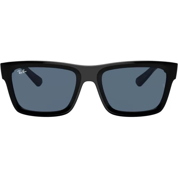 RayBan Mens Rb4396 Warren Rectangular SunglassesBlackDark Blue