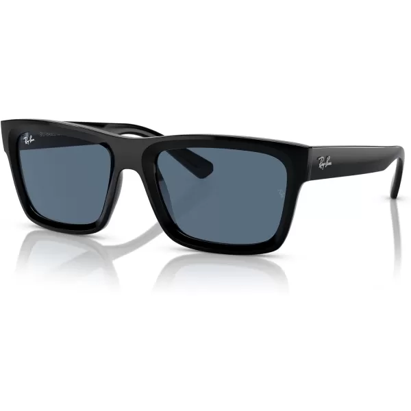 RayBan Mens Rb4396 Warren Rectangular SunglassesBlackDark Blue