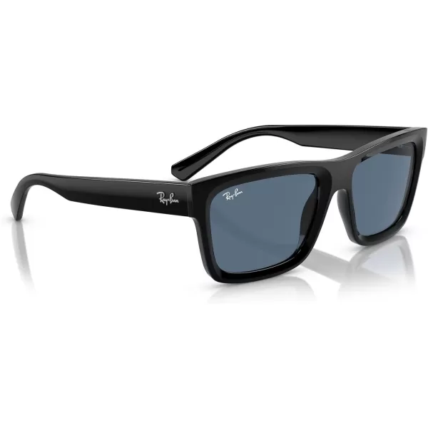 RayBan Mens Rb4396 Warren Rectangular SunglassesBlackDark Blue