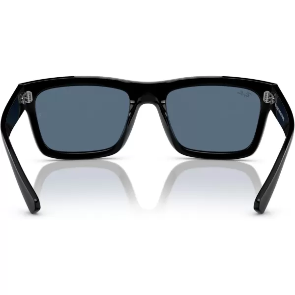 RayBan Mens Rb4396 Warren Rectangular SunglassesBlackDark Blue