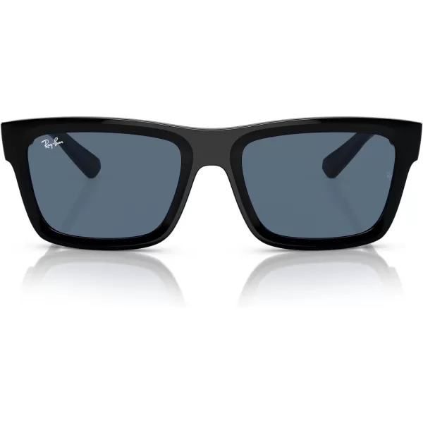 RayBan Mens Rb4396 Warren Rectangular SunglassesBlackDark Blue