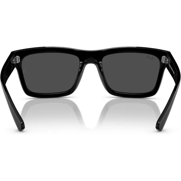 RayBan Mens Rb4396 Warren Rectangular SunglassesBlackDark Grey