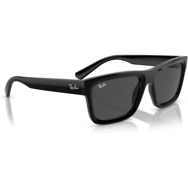 RayBan Mens Rb4396 Warren Rectangular SunglassesBlackDark Grey