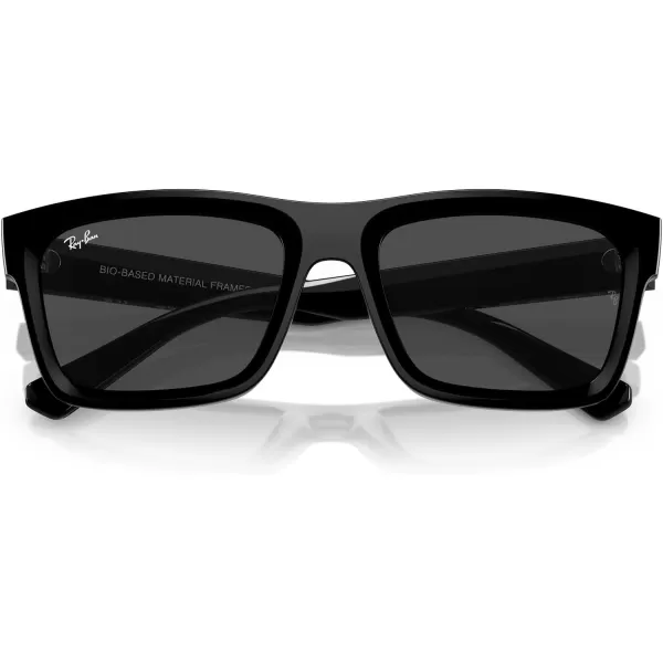 RayBan Mens Rb4396 Warren Rectangular SunglassesBlackDark Grey