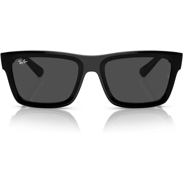 RayBan Mens Rb4396 Warren Rectangular SunglassesBlackDark Grey