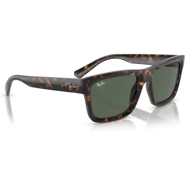 RayBan Mens Rb4396 Warren Rectangular SunglassesHavanaDark Green