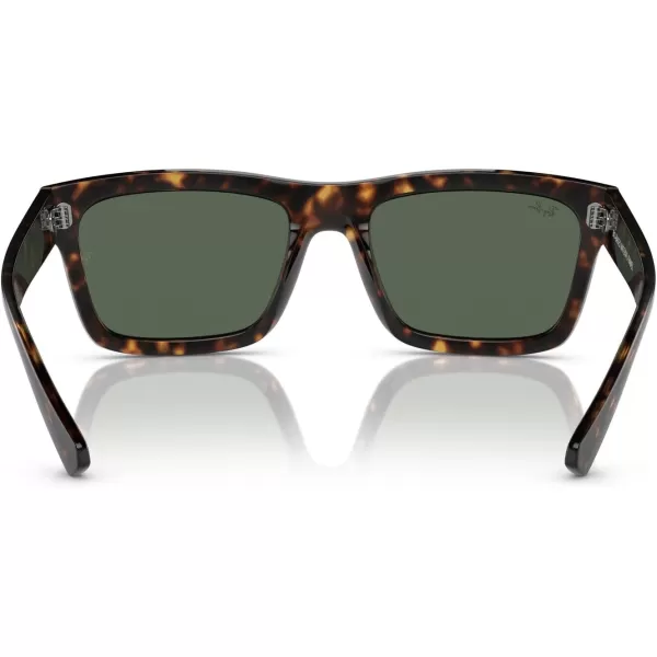 RayBan Mens Rb4396 Warren Rectangular SunglassesHavanaDark Green