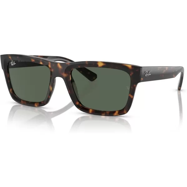 RayBan Mens Rb4396 Warren Rectangular SunglassesHavanaDark Green