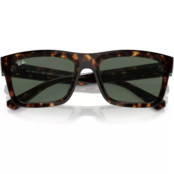 RayBan Mens Rb4396 Warren Rectangular SunglassesHavanaDark Green