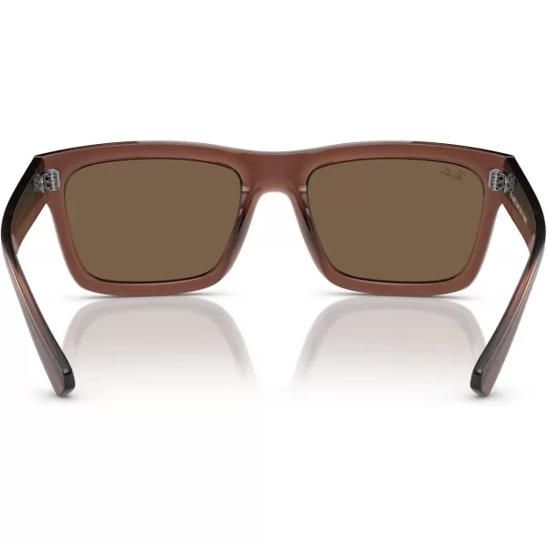 RayBan Mens Rb4396 Warren Rectangular SunglassesTransparent BrownDark Brown