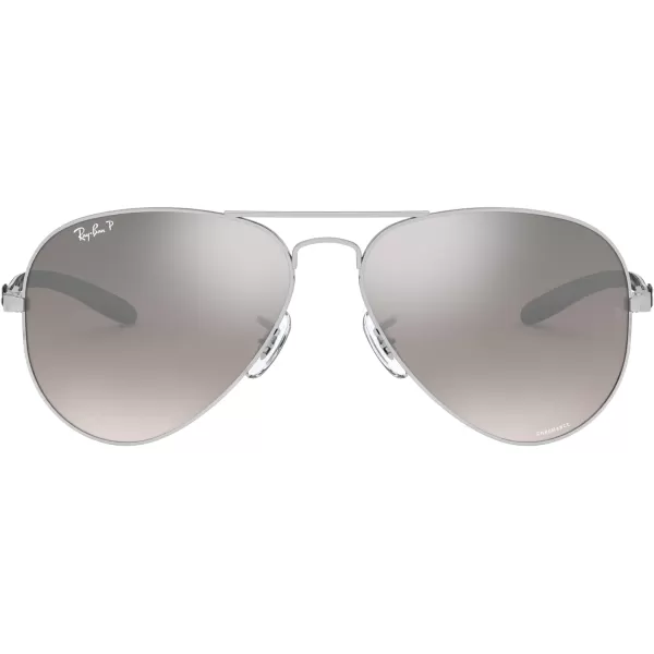 RayBan Mens Sunglasses MetalSteelSilverPolarized Grey Mirrored Silver Polarized Grey Mirror Silver