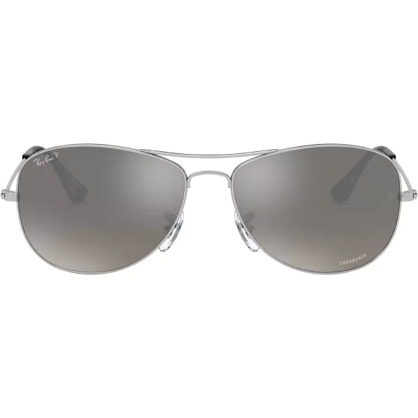 RayBan Mens Sunglasses RB3562 MetalSilverPolarized Grey Mirrored Silver Polarized Grey Mirror Silver