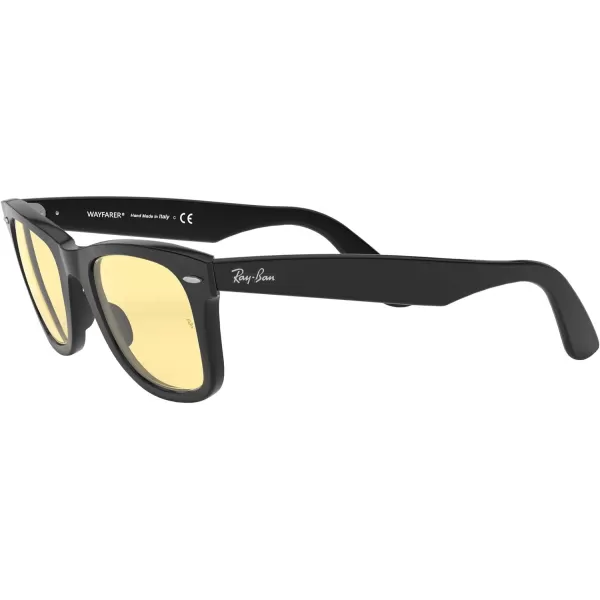 RayBan RB2140F Original Wayfarer Low Bridge Fit Square Sunglasses BlackYellow 52 mmRayBan RB2140F Original Wayfarer Low Bridge Fit Square Sunglasses BlackYellow 52 mm